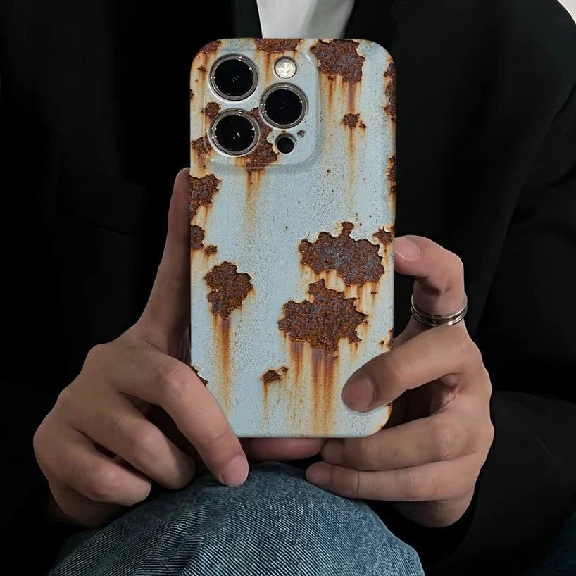 🔥2025 NEW ARRIVAL 🔩 Rusty Metal Texture iPhone Case