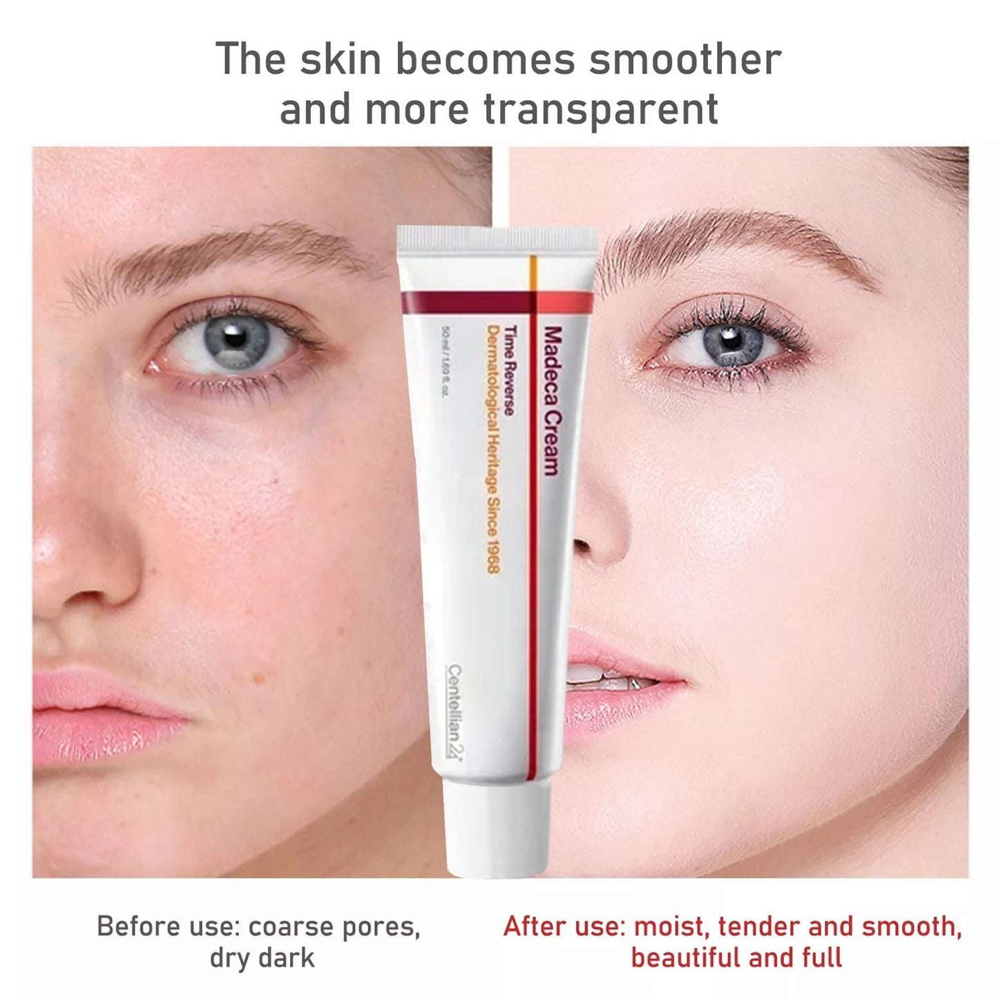 Korean Centellian 24 Facial Moisturizer - Hydrating Formula for Wrinkles & Firming, Soothes and Repairs Skin with Ceramide and Collagen Time Reverse