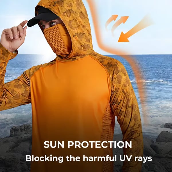 Outdoor activity essential—hooded mask integrated design 🌞 360° sun protection with no dead angles.