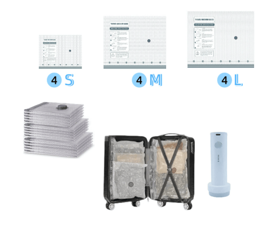 X7 Cordless Travel Vacuum Bag Set