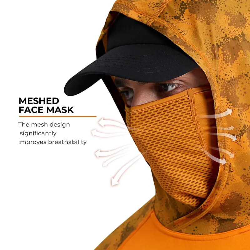 Outdoor activity essential—hooded mask integrated design 🌞 360° sun protection with no dead angles.