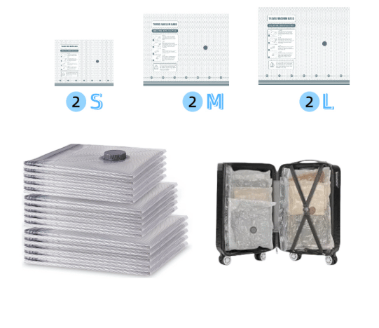 X7 Cordless Travel Vacuum Bag Set
