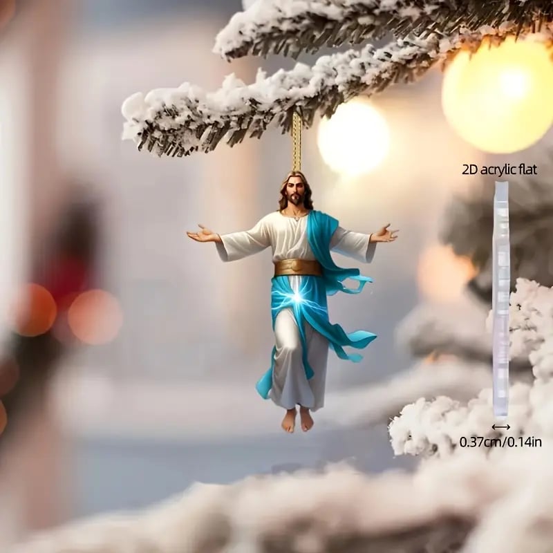 2D Retro Jesus Car Hanging Decor Faith & Peace Gift