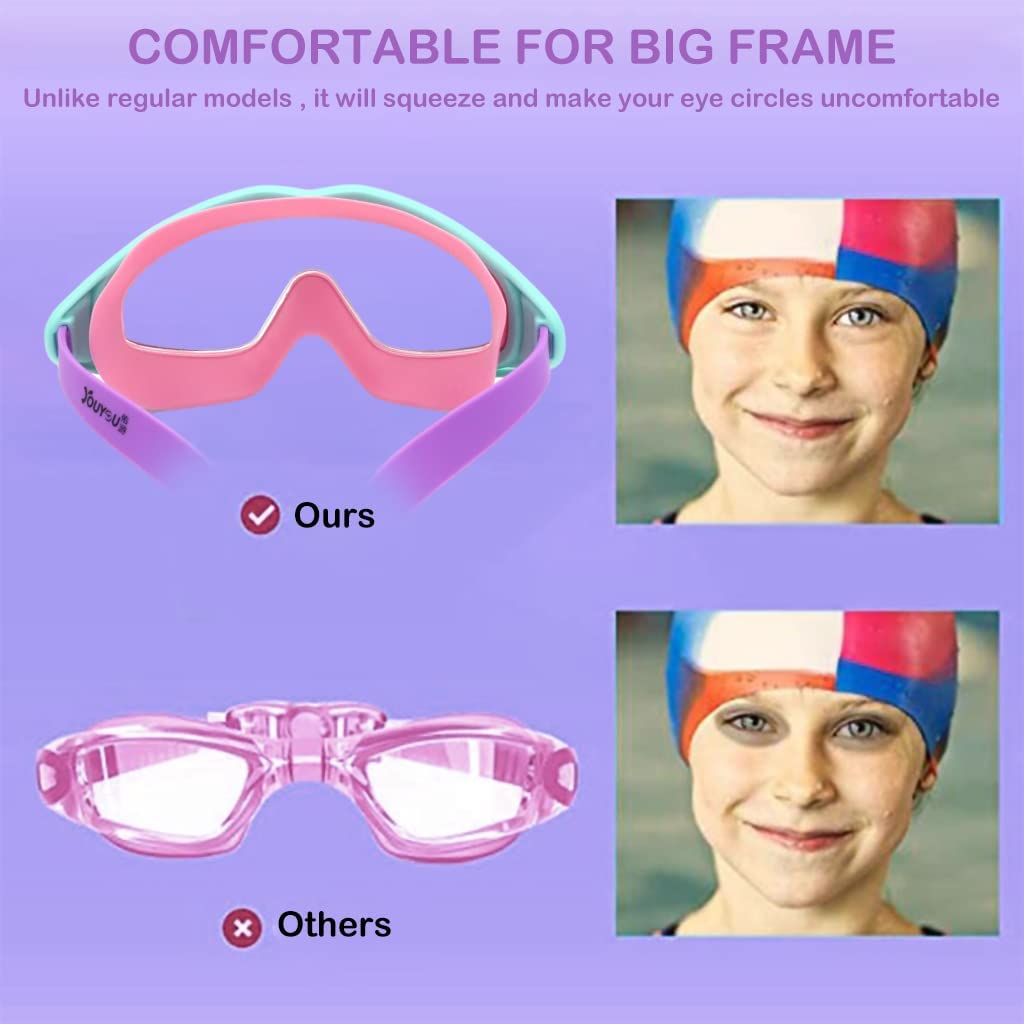 HD children’s large frame waterproof and anti-fog swimming goggles