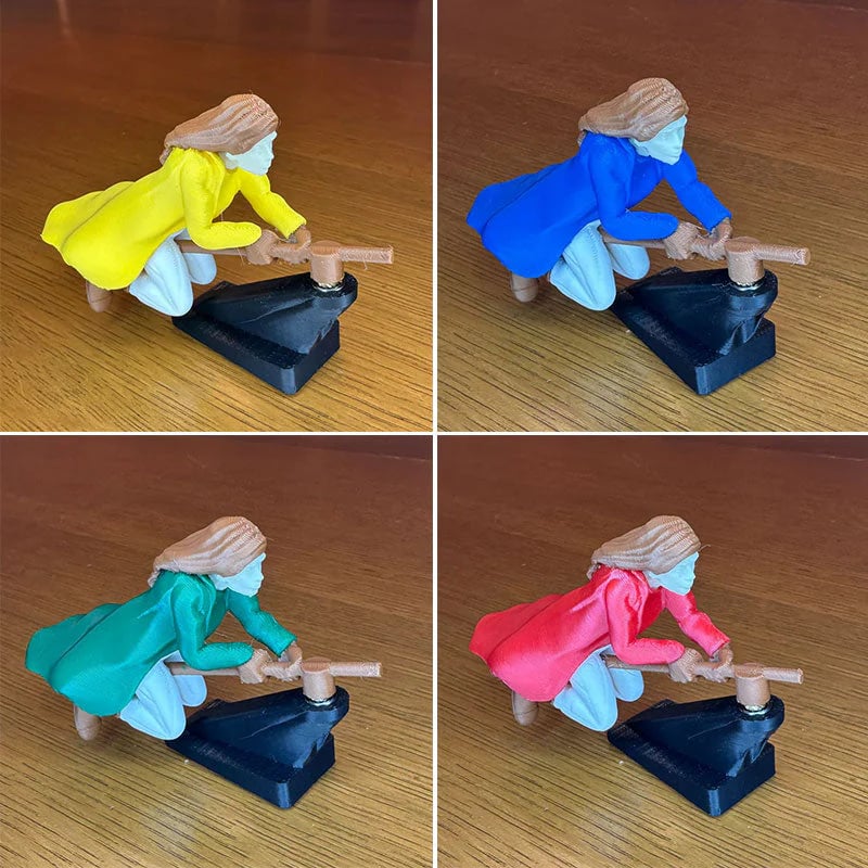 Witch and Wizard Broomstick Dashboard Drift Ornaments