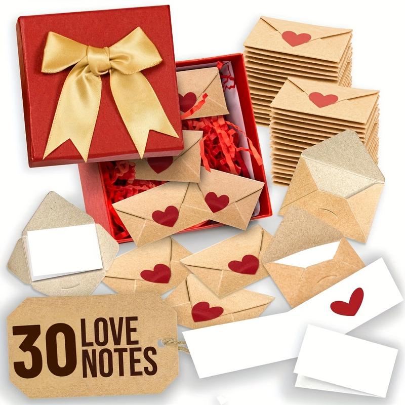60 pcs Mini Love Notes & Envelopes Set