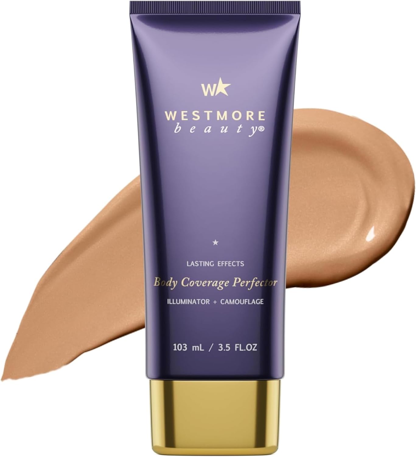 Westmore Beauty Body Coverage Perfector – Waterproof Leg & Body Makeup - Tattoo Cover Up Makeup - 7 Oz (Bronze Radiance)