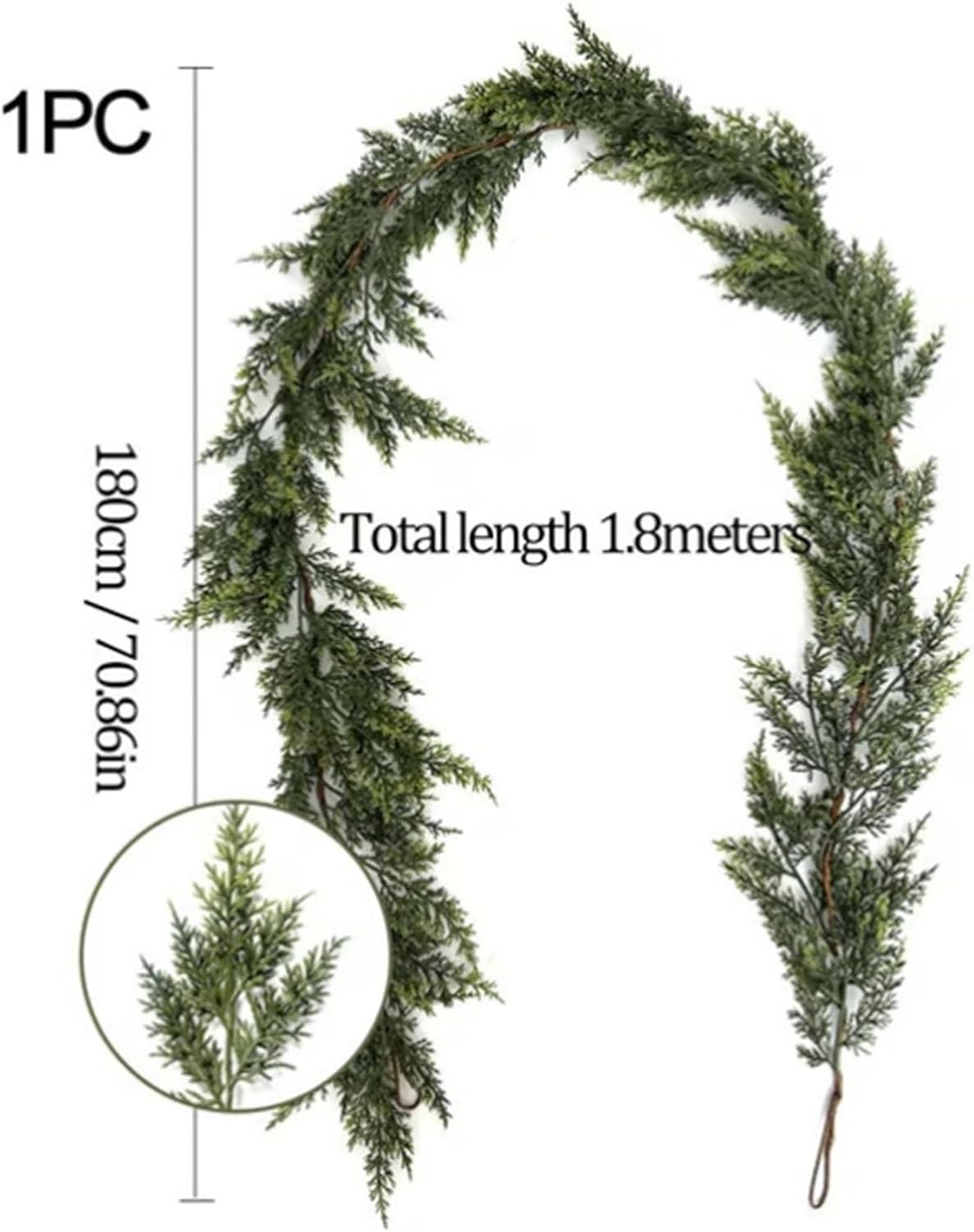 2025 Christmas Artificial Cedar Garland🎄(71In)