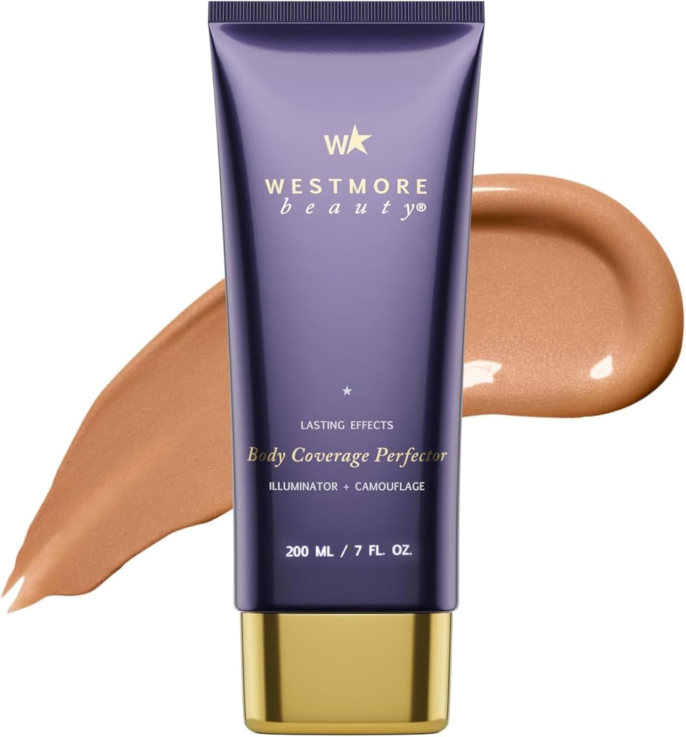 Westmore Beauty Body Coverage Perfector – Waterproof Leg & Body Makeup - Tattoo Cover Up Makeup - 7 Oz (Bronze Radiance)