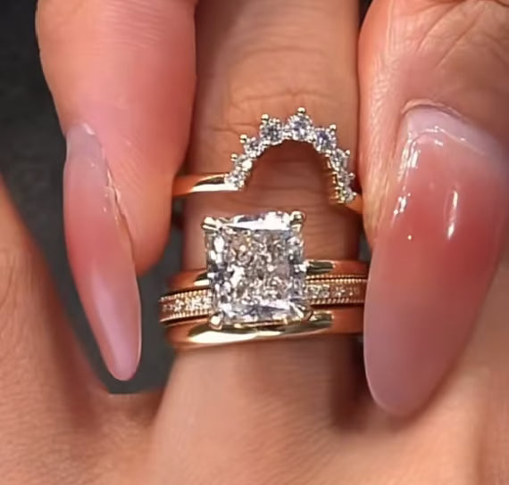 14K Gold - 4-Piece Stackable Ring Set