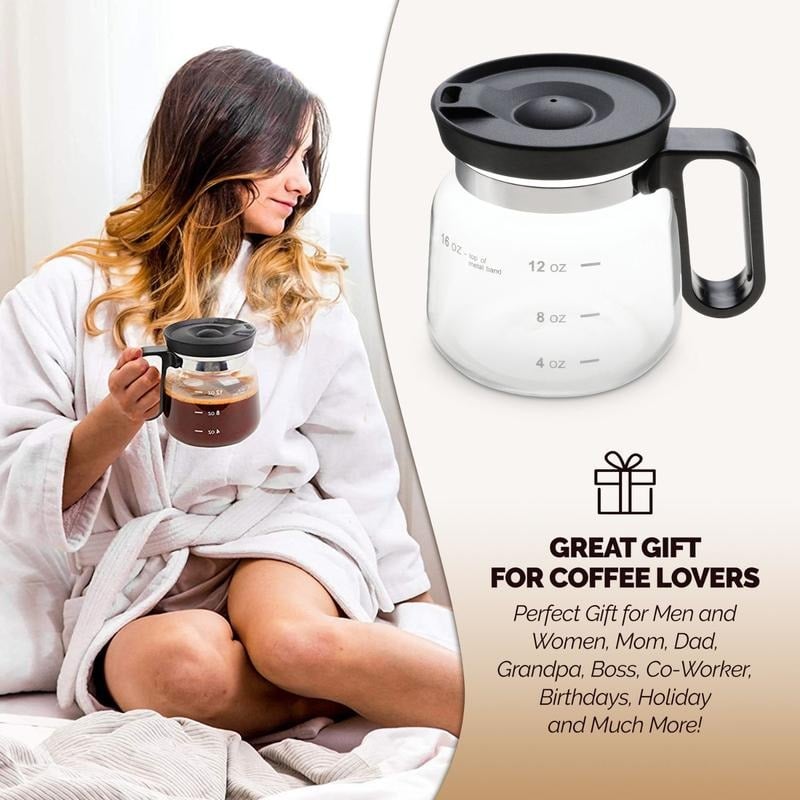 16 Oz Glass Coffee Mug – Coffee Pot Style