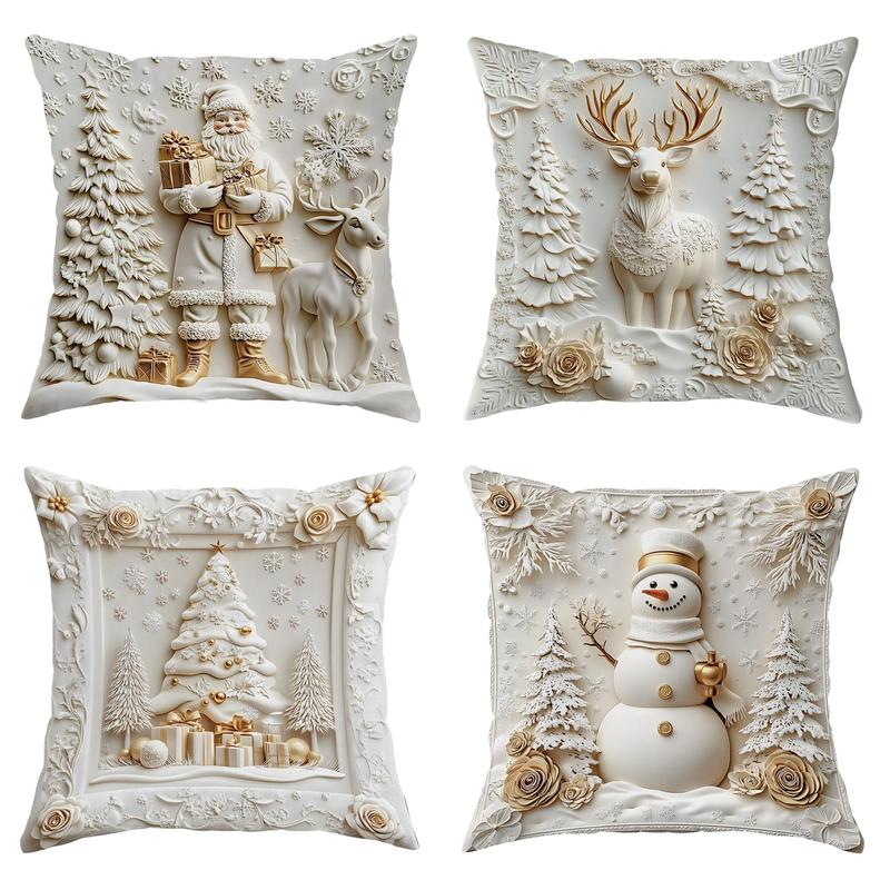 π Soft Velvet Christmas Pillow Covers β 4-Piece Set for Cozy Holiday Vibes!
