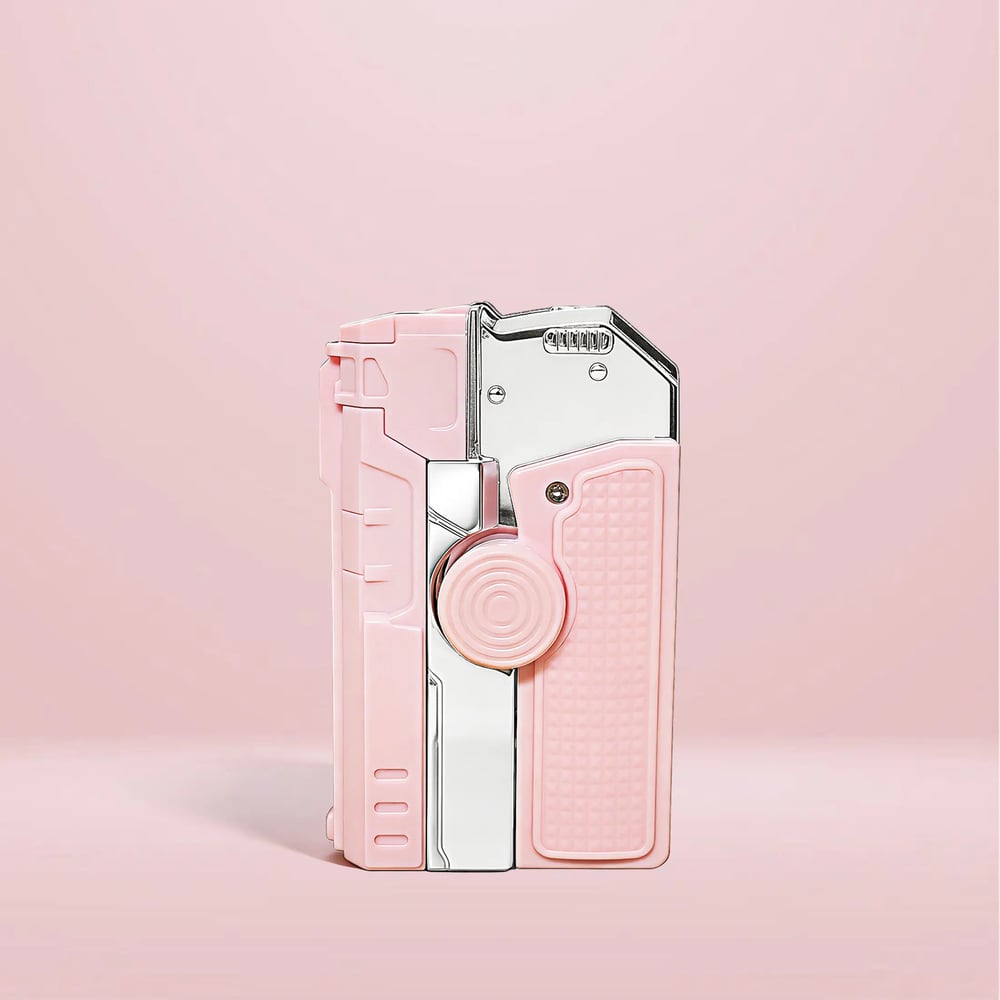 3-in-1 Elegant Pink Flame Windproof Lighter