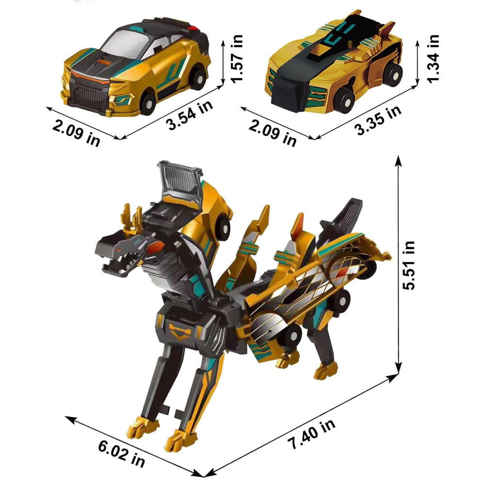 Collision Transforming Dinosaur Car Toy