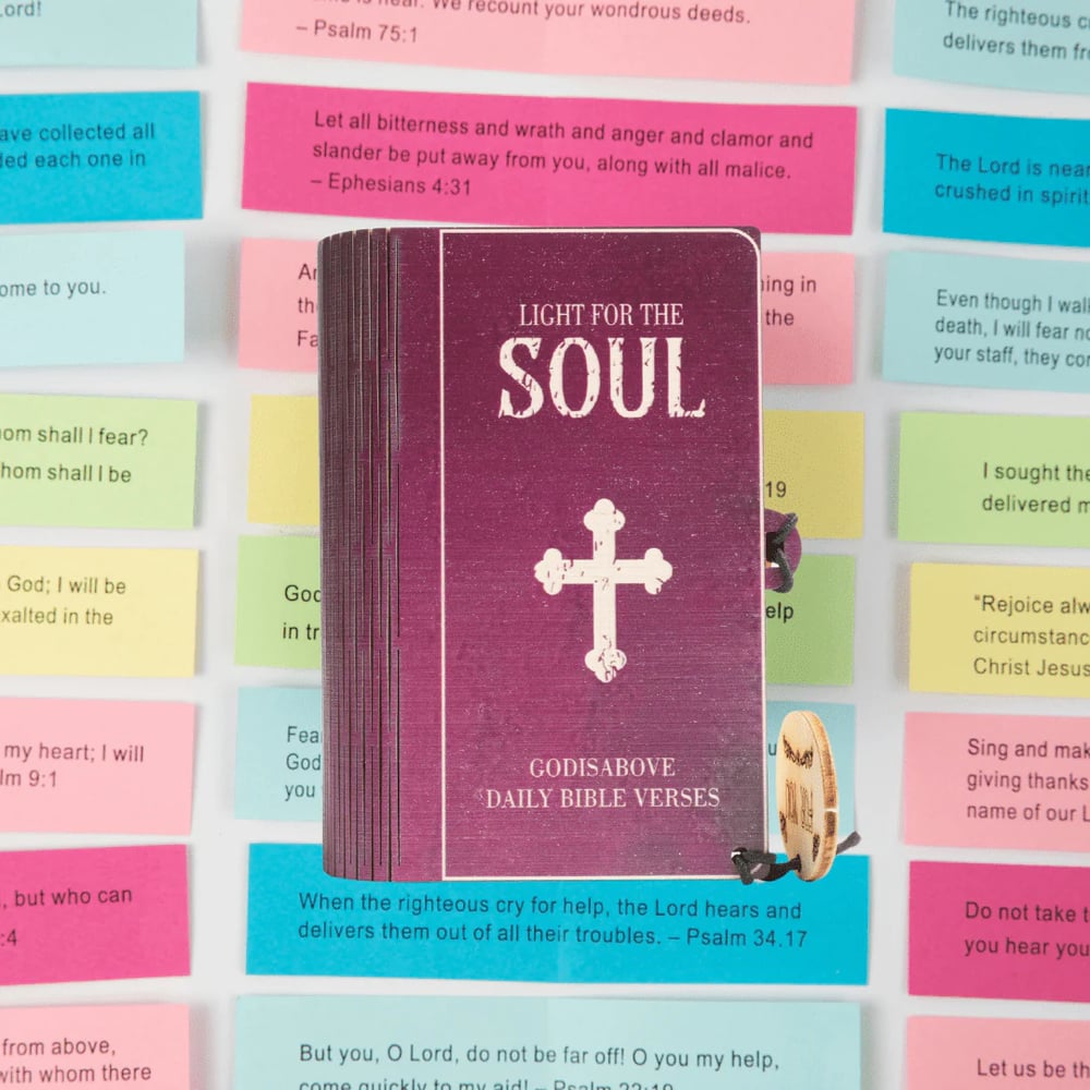 ✝️Handmade Wooden Bible Verses Box - Daily Bible Verses (🎁 A Reminder of God's Words💖)