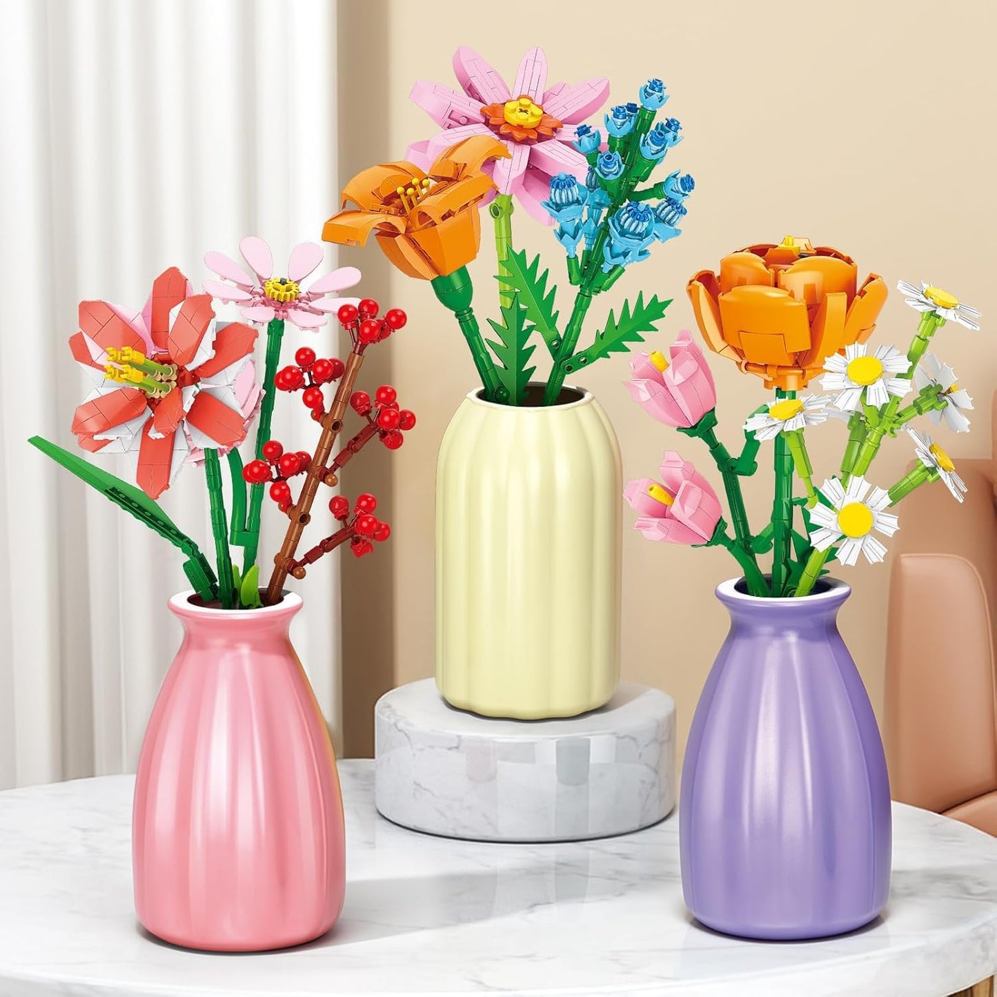 Flower Bouquet Advent Calendar Building Blocks – Christmas Countdown Blind Box