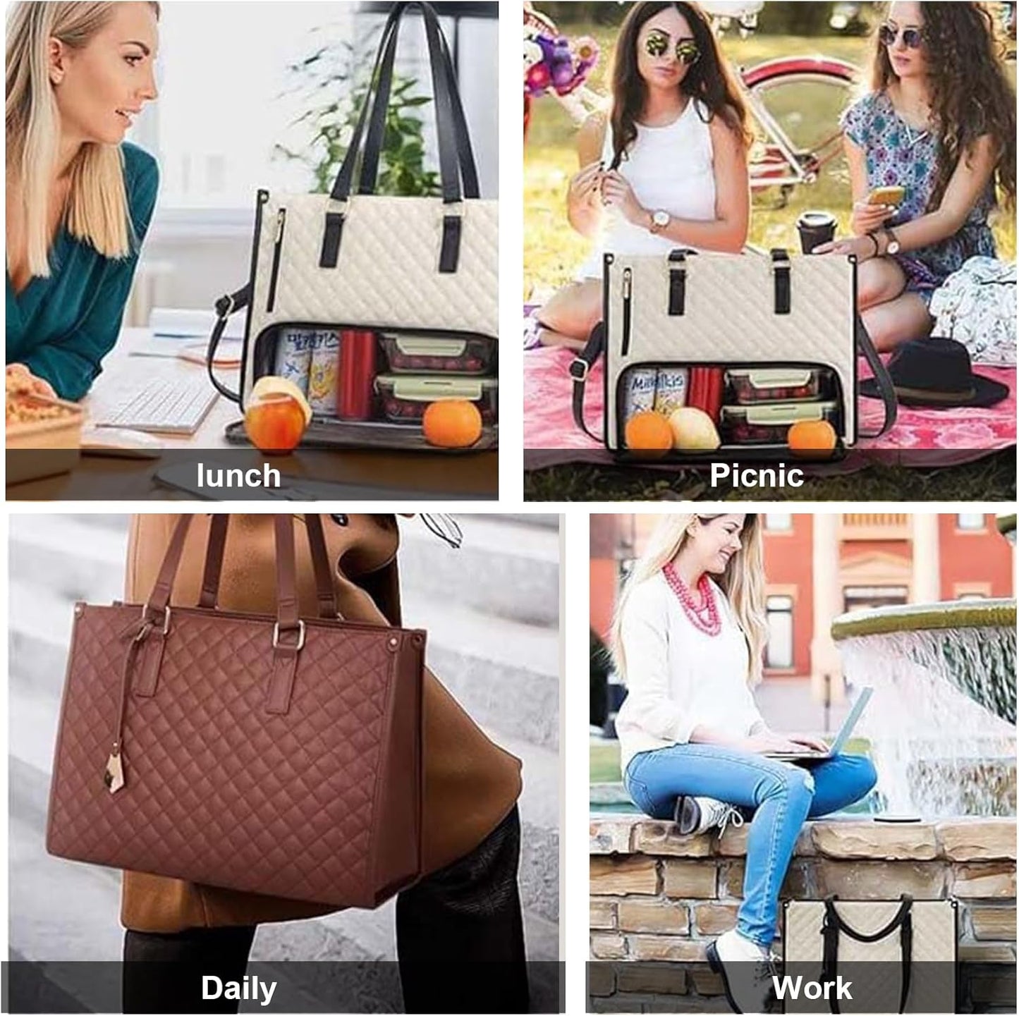 3 in 1 Lunch Tote Bag for Women