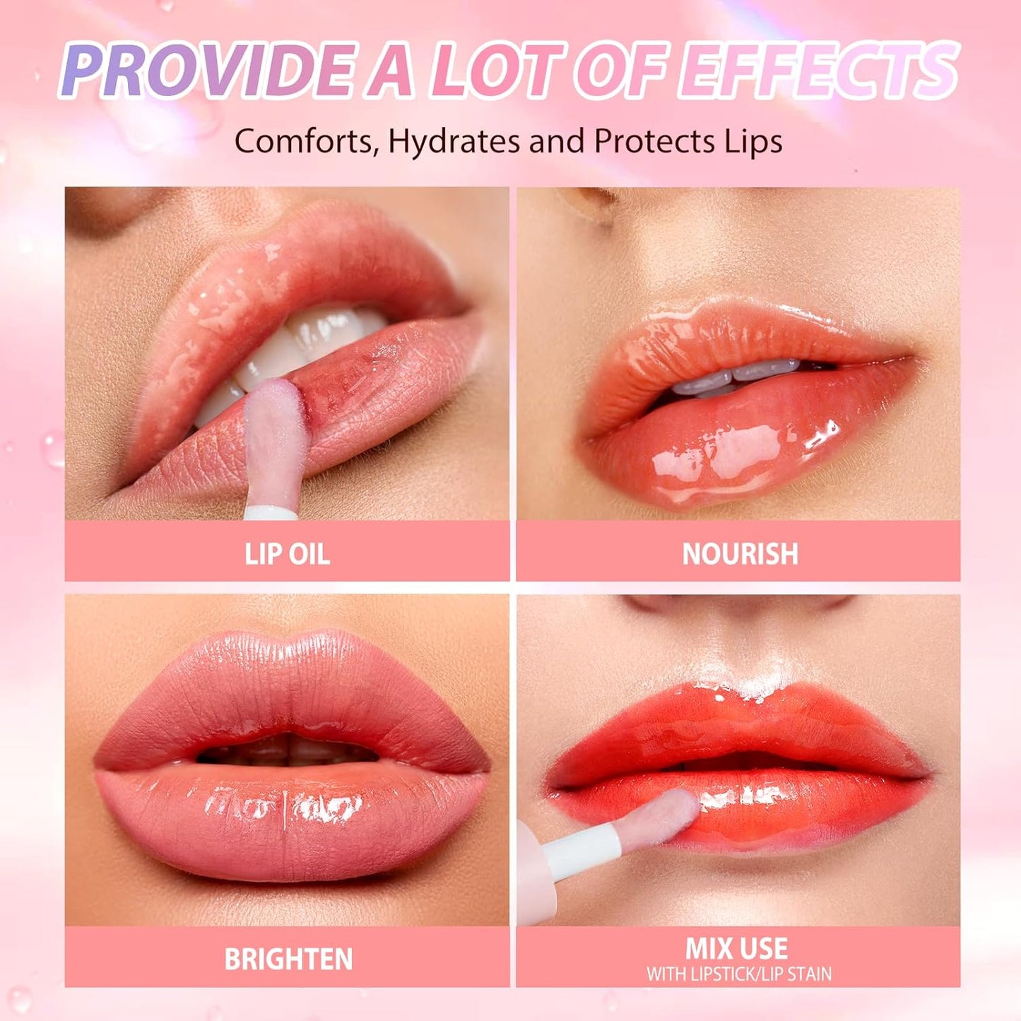 Strawberry Moisturizing Lip Oil – Non-Sticky Hydrating Gloss