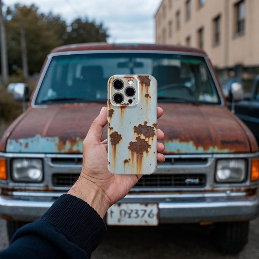 🔥2025 NEW ARRIVAL 🔩 Rusty Metal Texture iPhone Case