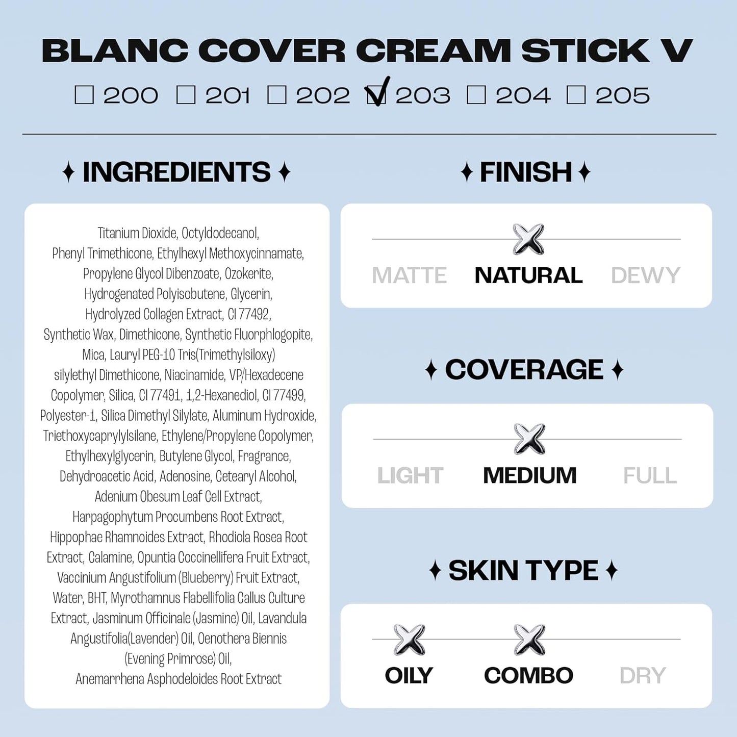 Blanc Cover Cream Stick V White Korean Colour Changing Foundation Stick