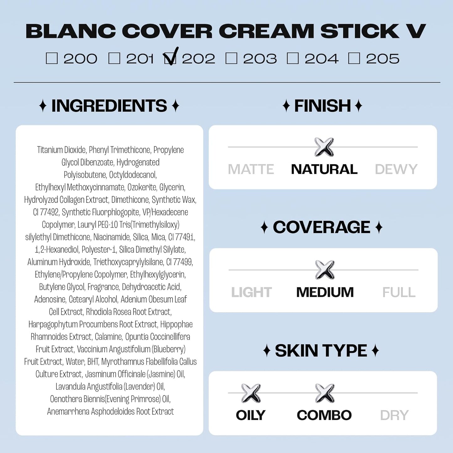 Blanc Cover Cream Stick V White Korean Colour Changing Foundation Stick
