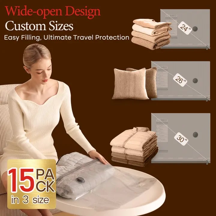 X7 Cordless Travel Vacuum Bag Set