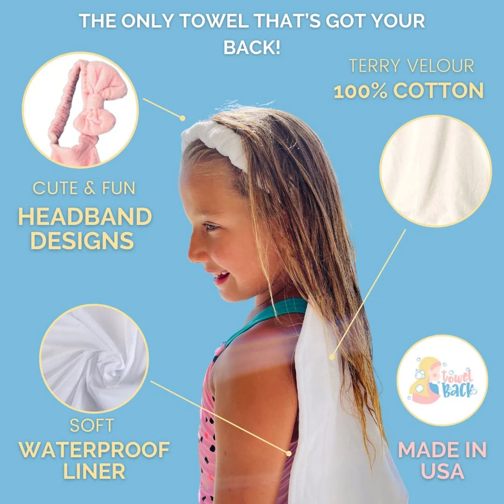 Towel Back: The Hands - Free Hair Drying Solution for Kids