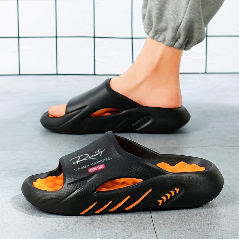 Men Casual Slide Sandals - Non-Slip, Foot Massage