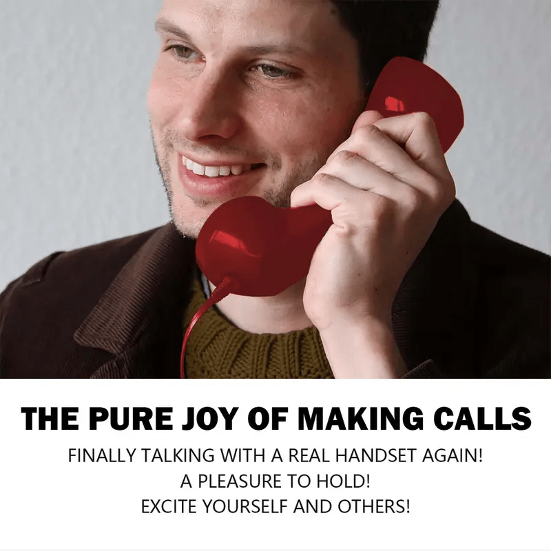 C Retro telephone style landline handle receiver