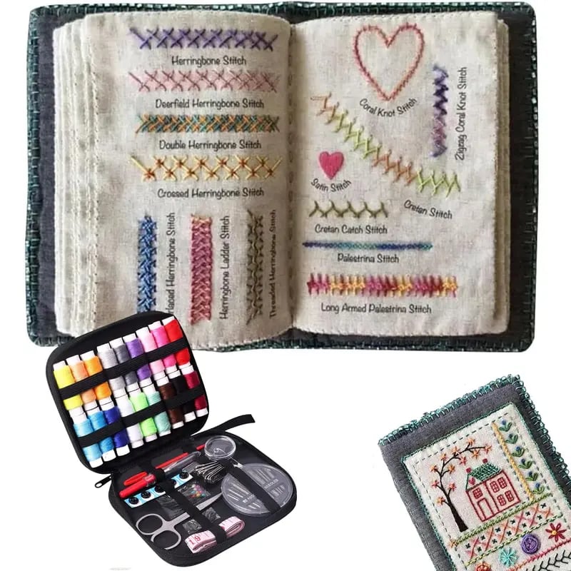 All-in-One Embroidery Stitch Book & Sewing Kit (86 PCS)