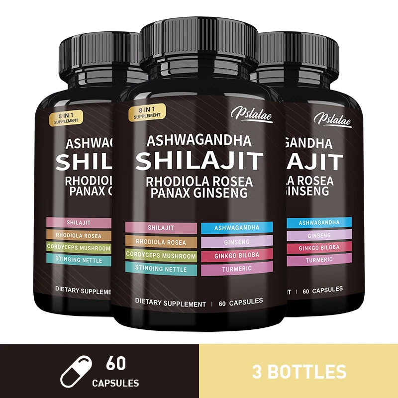 Shilajit Ashwagandha Rhodiola Rosea Boosts Energy and Endurance Increases Muscle Mass