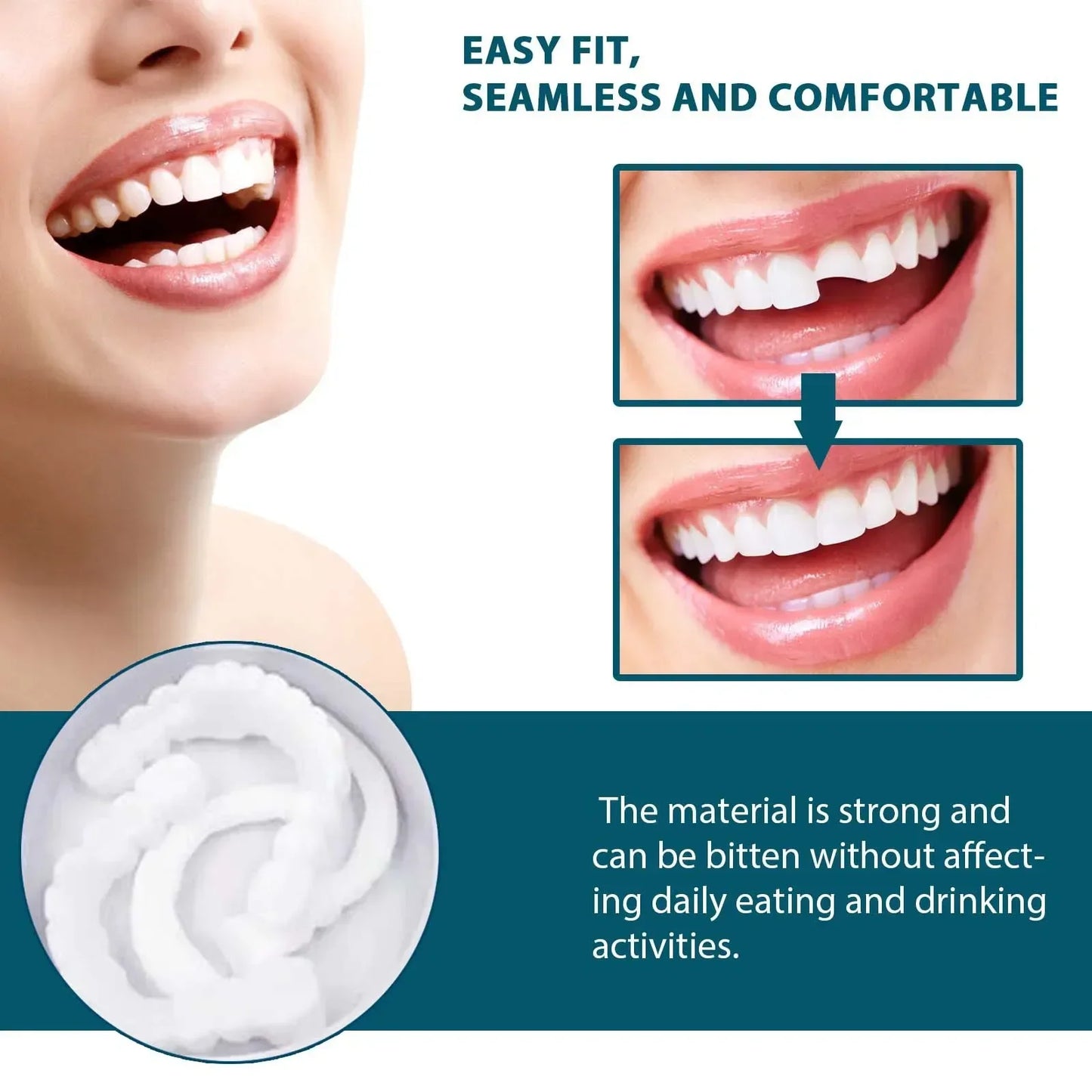Adjustable Teeth Set Whitening Dentures Perfect Smile