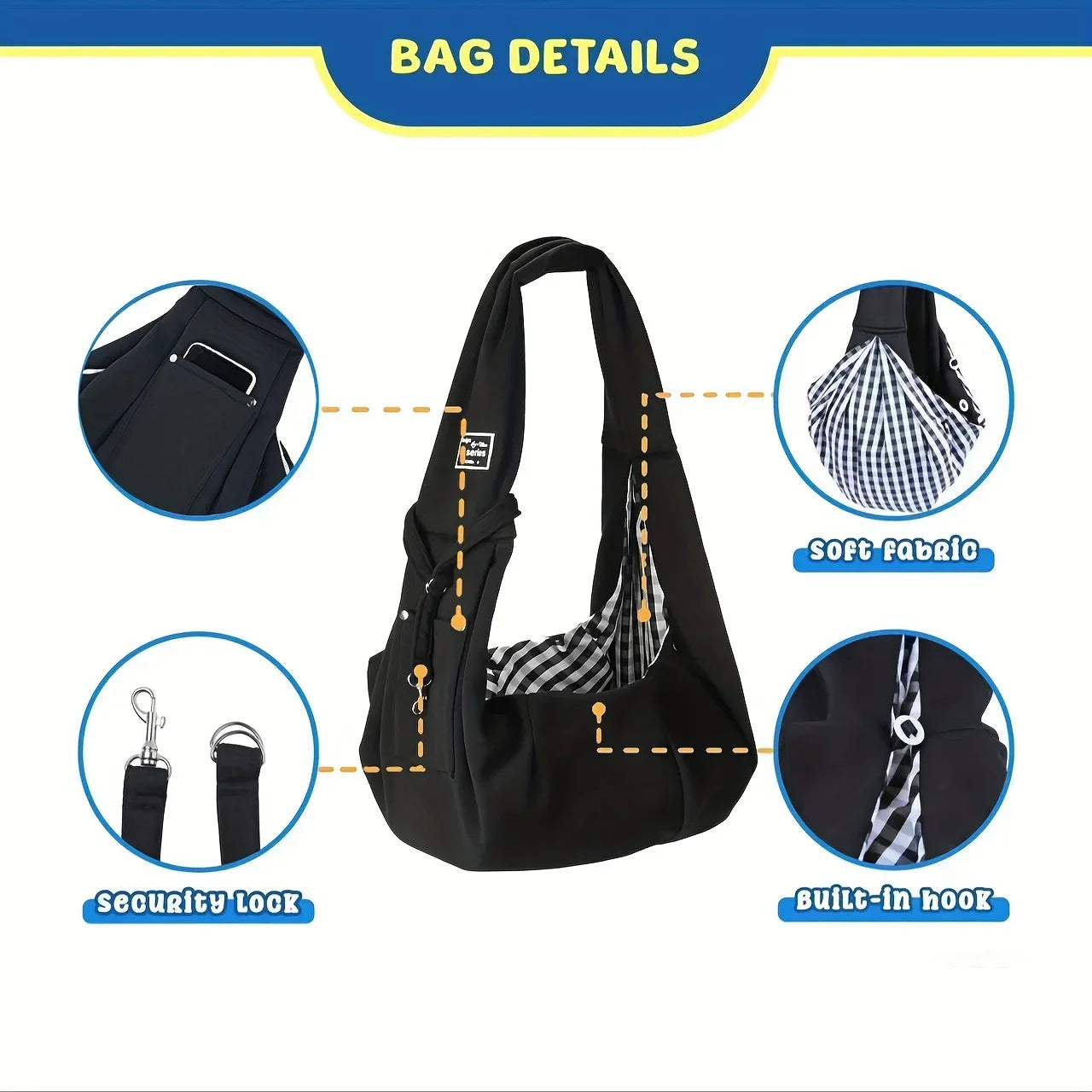 Pet Outdoor Travel Bag with Adjustable Shoulder Strap