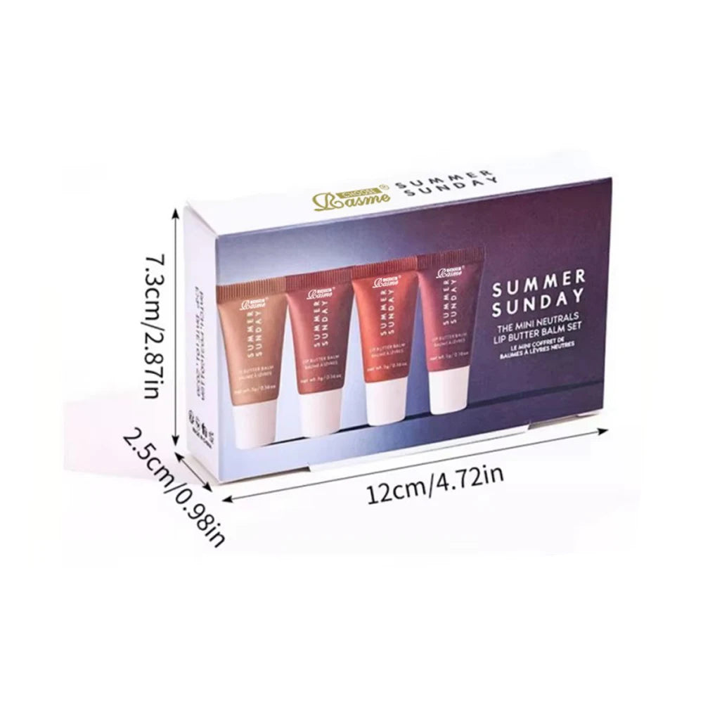 4 Pcs Mini Lip Butter Balm Set
