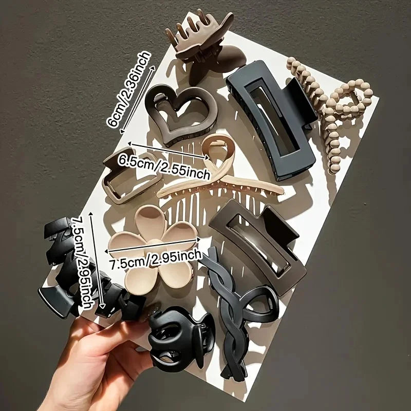 11Pcs Assorted Hair Claw Clips