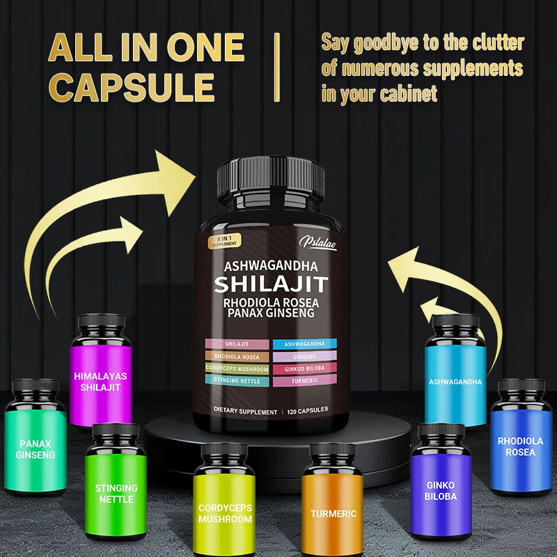 Shilajit Ashwagandha Rhodiola Rosea Boosts Energy and Endurance Increases Muscle Mass
