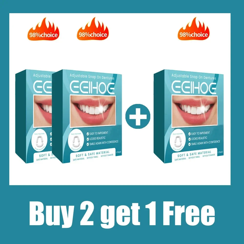 Adjustable Teeth Set Whitening Dentures Perfect Smile