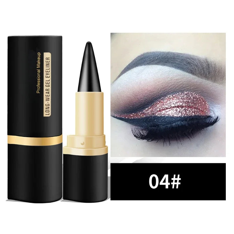 Eyeliner Pencil Waterproof Eye Enhancing Stick Solid Thick Gel Smooth