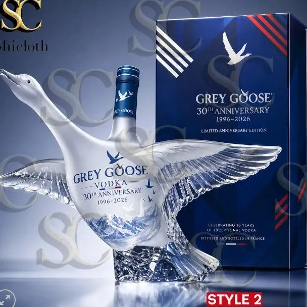Grey Goose 30th Anniversary 3D Sculpted Vodka Bottle Collectible Display Piece