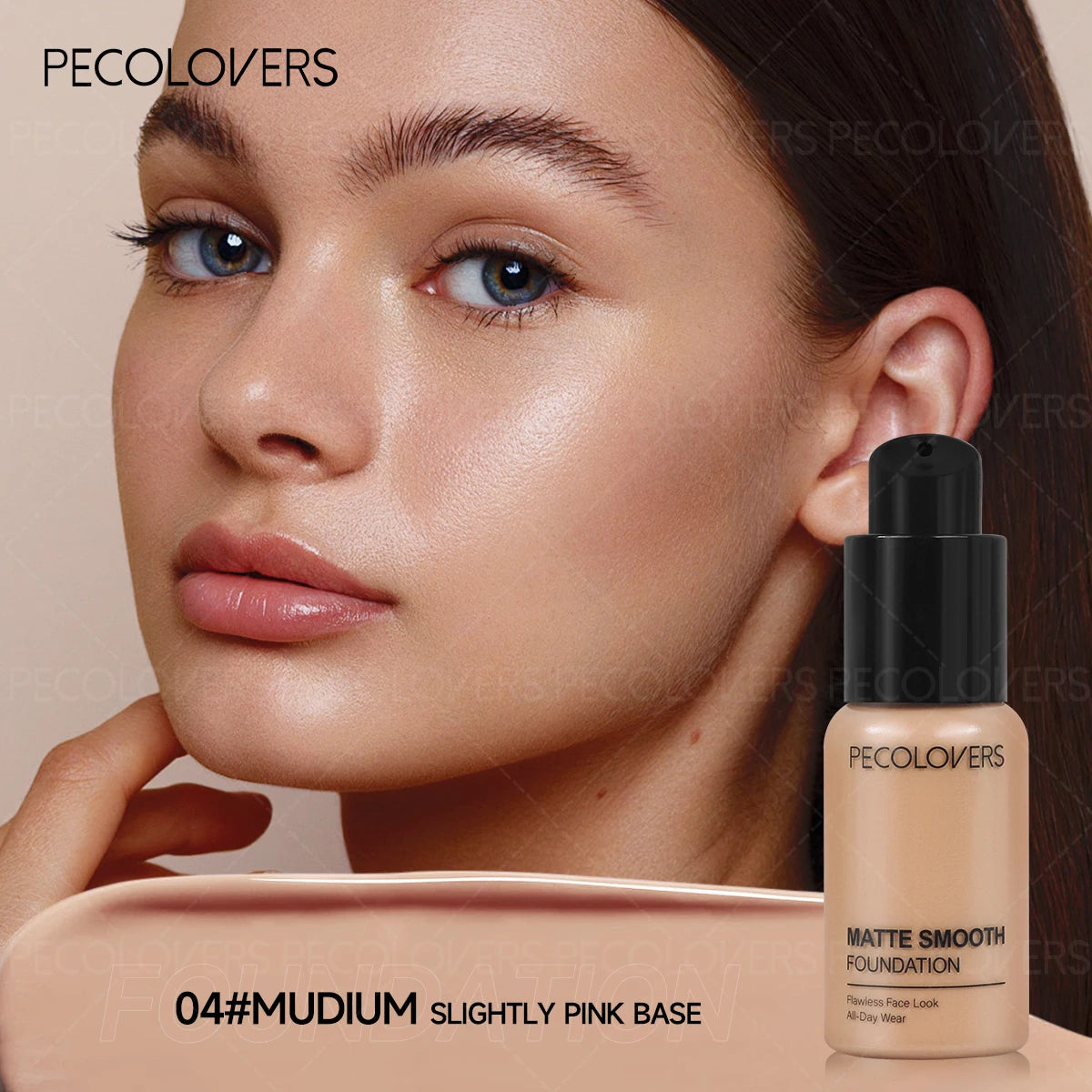 Full Coverage Waterproof Foundation – Oil-Control, Long-Lasting, Multi-Tone Fit