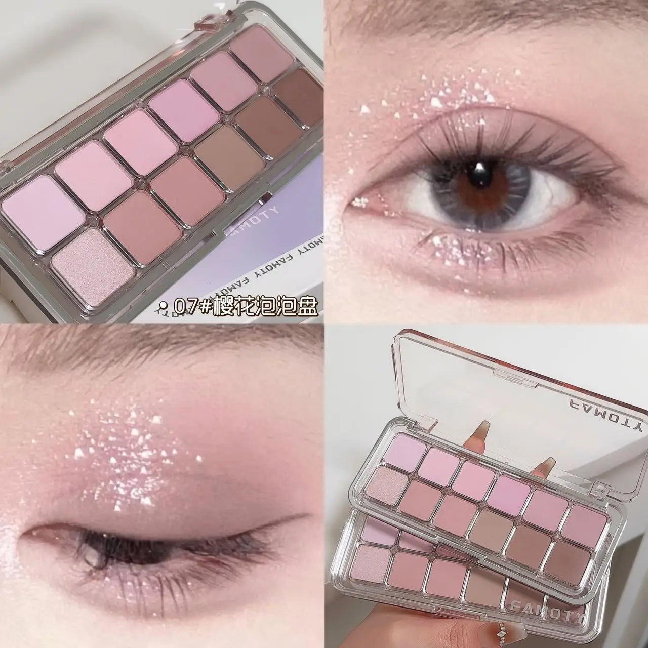 12-Color Matte Eyeshadow Palette – Low Saturation Tea Apricot Tones
