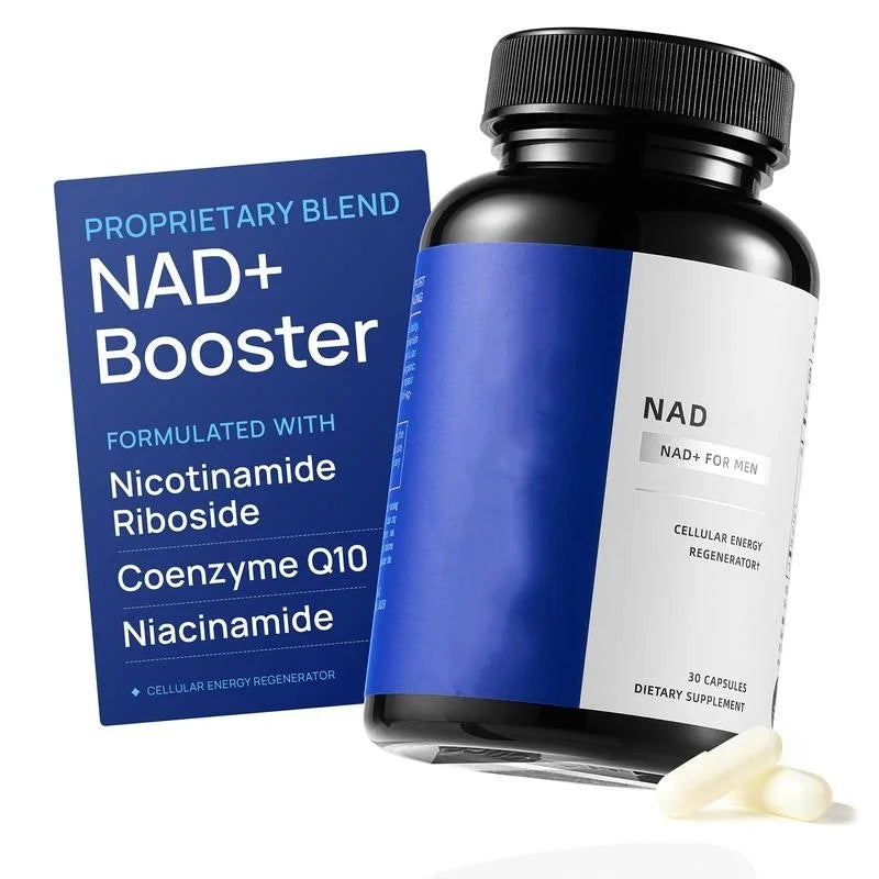 NAD+ Supplements Capsules for Men with Resveratrol CoQ10 and Zinc Cellular Energy Antioxidant Support -PREMIUM EDITION