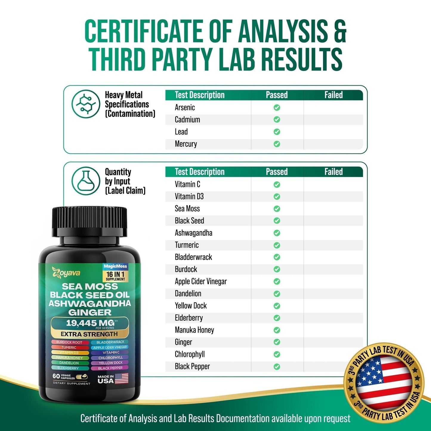 Vitality Harvest Blend Sea Moss Capsules
