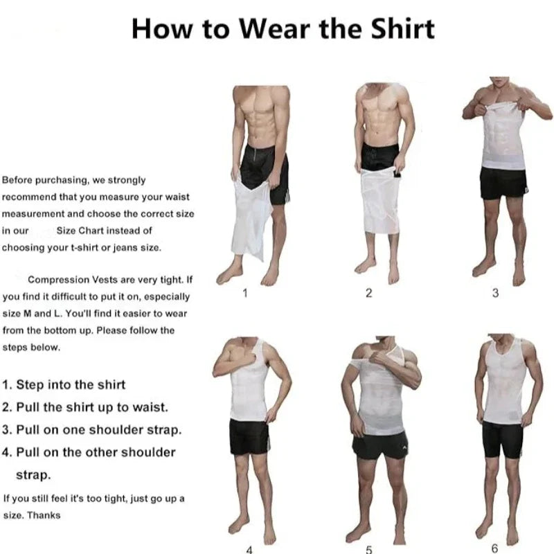 Men's Sleeveless Solid Crew Neck Shapewear Undershirt