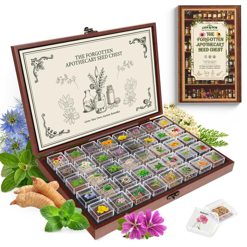 The Forgotten Apothecary Seed Chest - 40 Varieties of Non-GMO Medicinal Herb Seeds