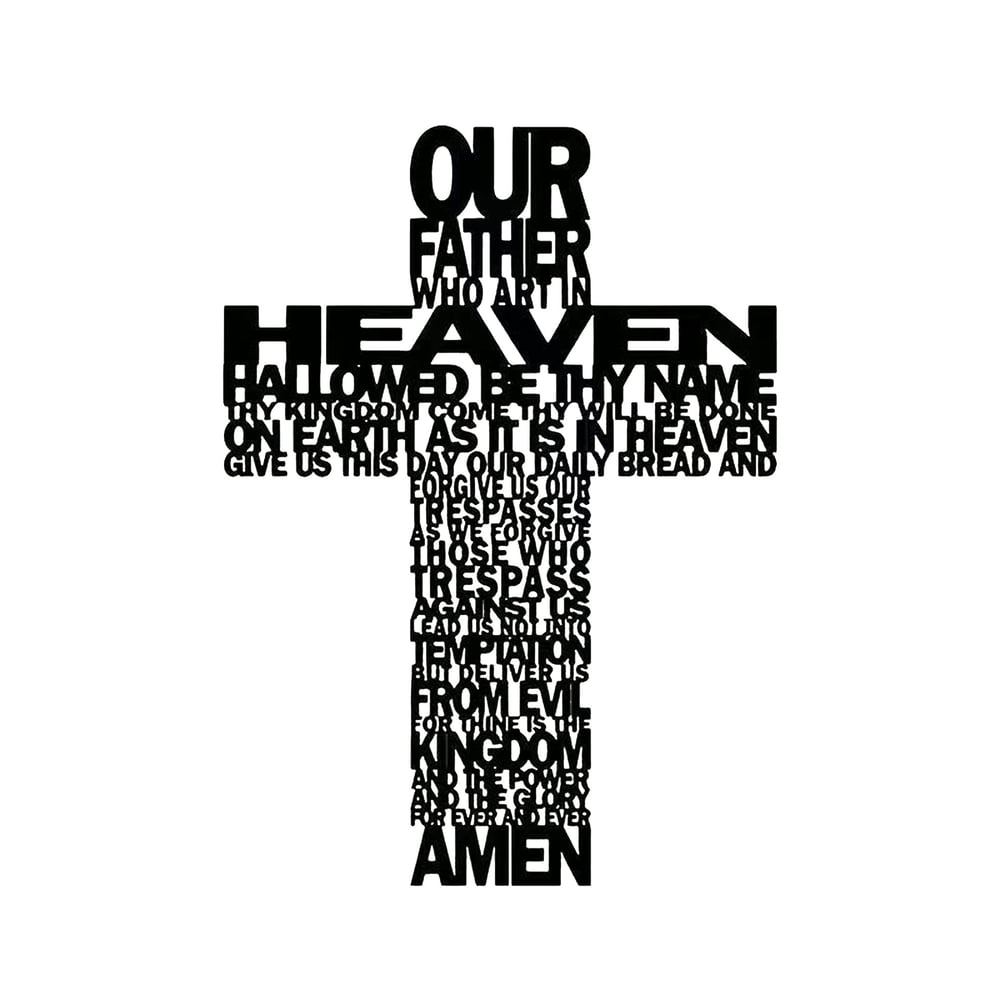 Jesus & Cross Design Wall Art (12 x 9 inches)