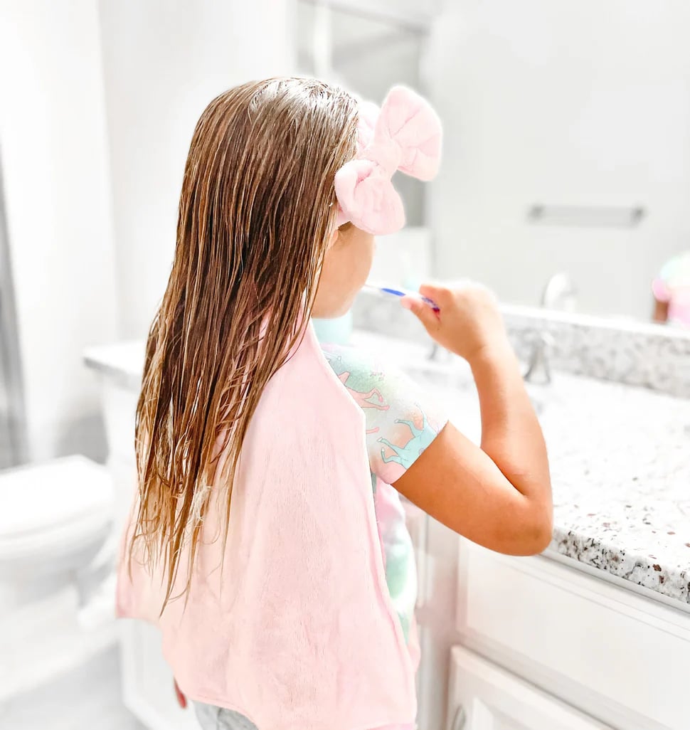 Towel Back: The Hands - Free Hair Drying Solution for Kids