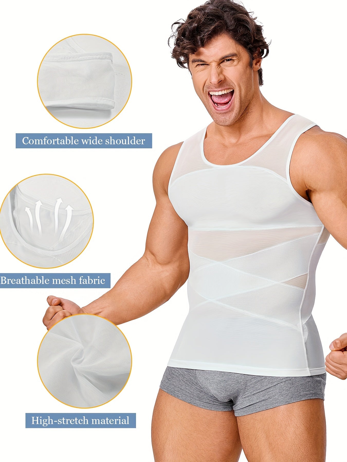 Men’S Sleeveless Tank Top Body Shaper