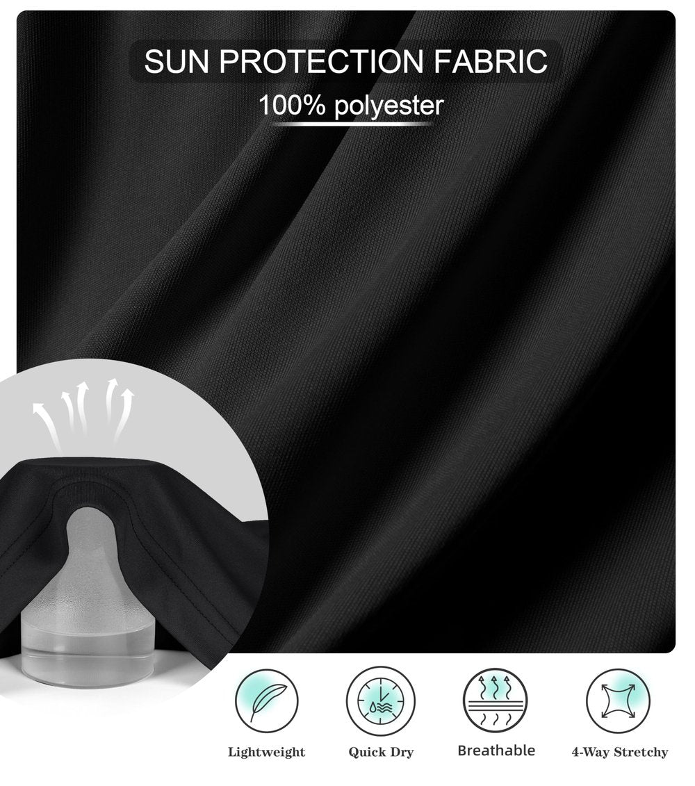 Men's Sun Protection Hoodie Shirt UPF 50+ Long Sleeve UV SPF T-Shirts with Mask Rash Guard Fishing Lightweight