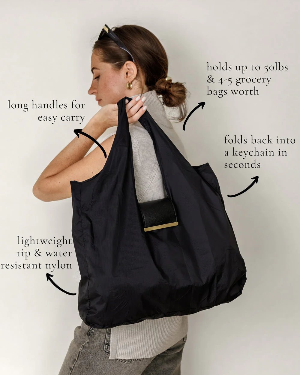 π Keychain Tote Bag | Compact & Expandable for On-the-Go Convenience